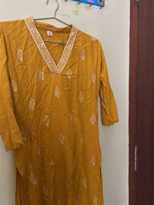 Golden Embroidered Kurti