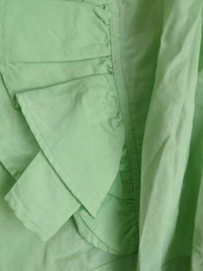 Green Ruffle Sleeveless Top