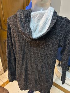 Hooded Knit Sweater Tunic