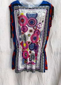 6412. Patterned Sleeveless Tunic Top