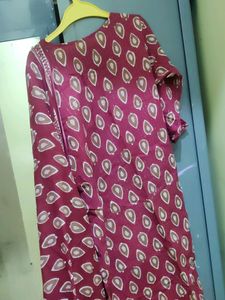 Zari Linning Cotton Kurta And Duptta