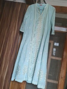 W Brand Cyan Color Kurti