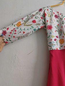 Floral Print Pink Dress