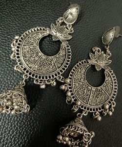 Beautiful Silver Combo Earrings Of 3 Pcs Set