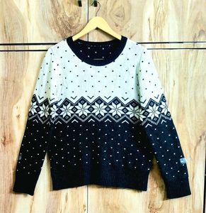 Patterned Knit Sweater size-38-40
