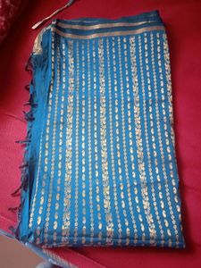 Peacock Blue Silk Saree..looks Beautiful .