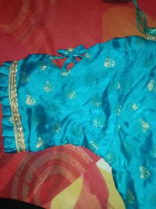 Teal Readymade Saree Blouse