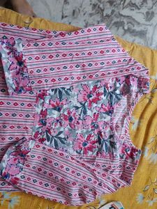 Floral Print Cotton Kurti