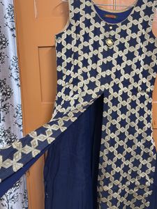 Blue Banarasi Gown