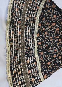 Elegant Black Floral Kurta Set