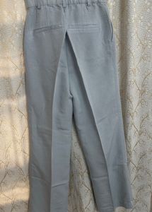 H&amp;M Bluish Grey Linen Trousers