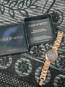 Rose Gold Round Dial Watch
