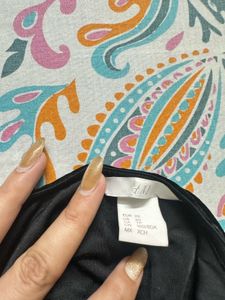 H &amp; M Crushed velvet black bodysuit