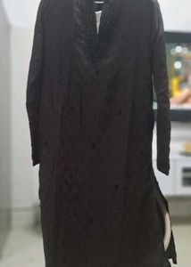 Maroon Embroidered Kurta