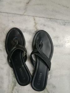 Vishudh Black Braided Sandals
