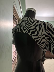 Zebra Print Tie Back Top