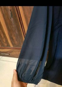 Navy Blue Wrap Dress plus size