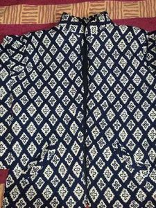 Patterned Blue Ethnic No Chain  Jacket