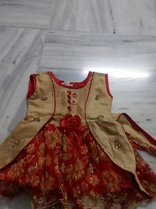 Red Floral Lace Party Dress