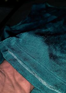 ✨ Teal Velvet Crop Top