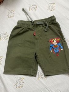 Superman Tshirt With Shorts Combo