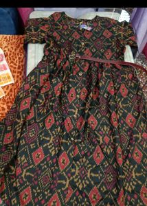 Ikkat Print Dress/Kurta