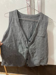 Gray Knit Vest