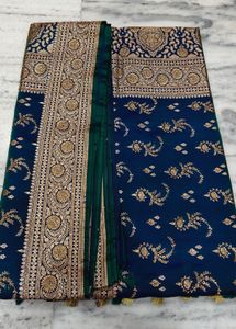 Banarsi Saree With Work Brocade Blouse