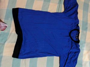 Blue Long Sleeve Top