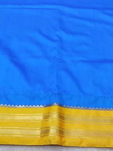 Silk Saree Blue And Yellow