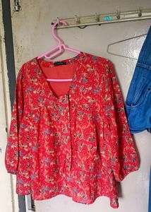 Charcoal Vmart Women Printed A-Line Top