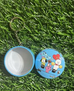 BTS tin Box Keychains