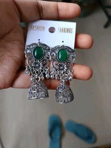 Beautiful oxidise silver jhumkas Earrings (pack 4)