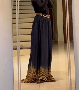 Elegant Animal Print Maxi Skirt | Flowing Chiffon