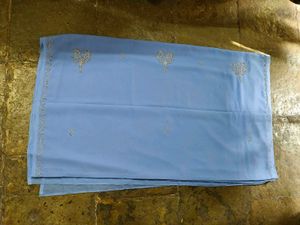 Elegant Blue Zardosi Zari Work Saree