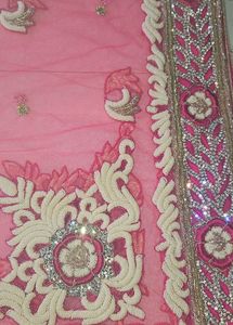 Elegant cream n pink Lehenga Choli