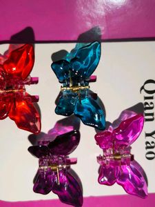 Butterfly Hair Clips - Set of 4