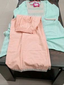 Elegant Light Green 3 piece  Kurta set