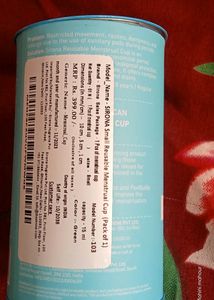 Sealed Pack Sirona Menstrual Cup