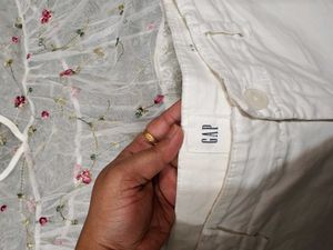 GAP denim Shorts And Frill Top