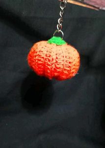 Crochet Pumpkin Keychain 6pics