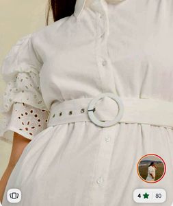 White Puff Sleeve Dress