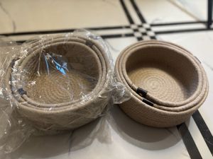 6 pieces Cotton Rope Storage Baskets (Set of 2))