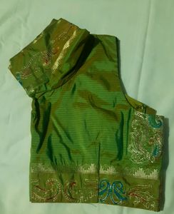 Navy Blue Saree With stitched Blouse