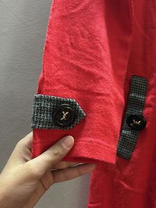 Red &amp; Grey Unique Coat