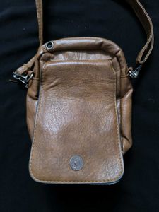 Pure leather Brown Crossbody Bag
