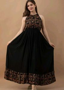 Daevish Women A-line Multicolor Maxi/Full Dress