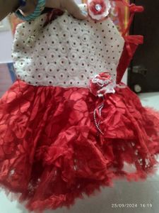 Red Nd White Frock