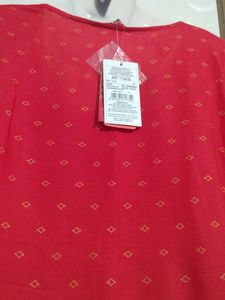 Red Printed Kurta