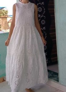White Eyelet Maxi Dress